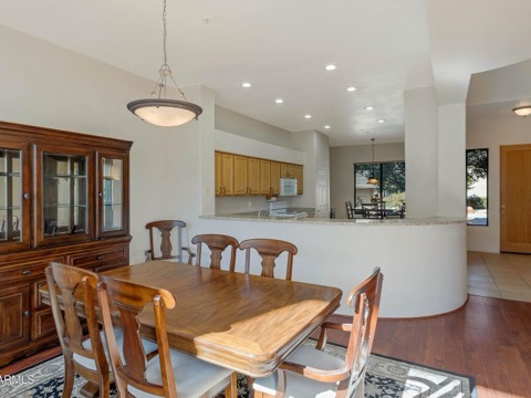 The dining room